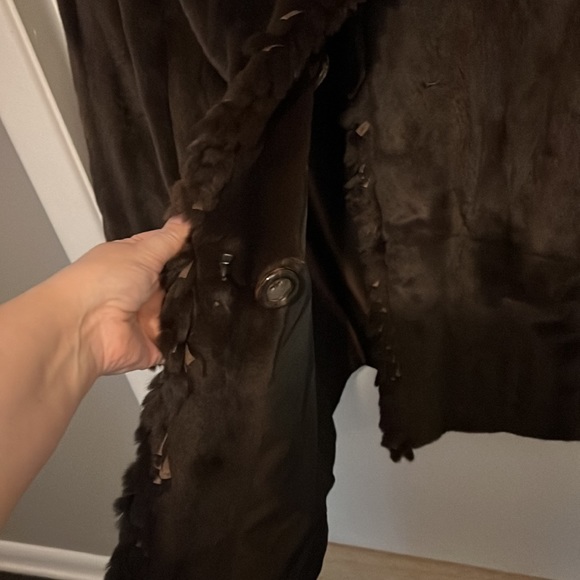 Macy’s fur vault custom designed brown mink 35” from shoulder to past hip area. - Picture 5 of 11